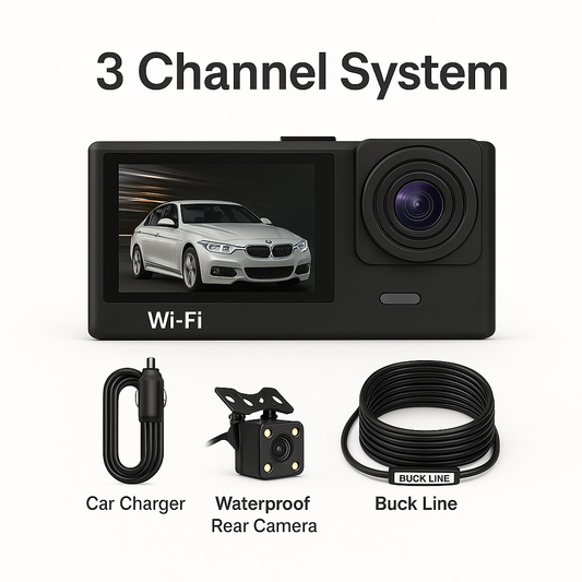 Wifi 3 Channel Mini Car DVR Three Way Dash Cam inside Vehicle Camera Dvrs Recorder FHD 1080P Video Dashcam Camcorder Black Box